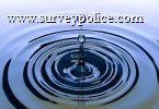 Water droplet causing a ripple